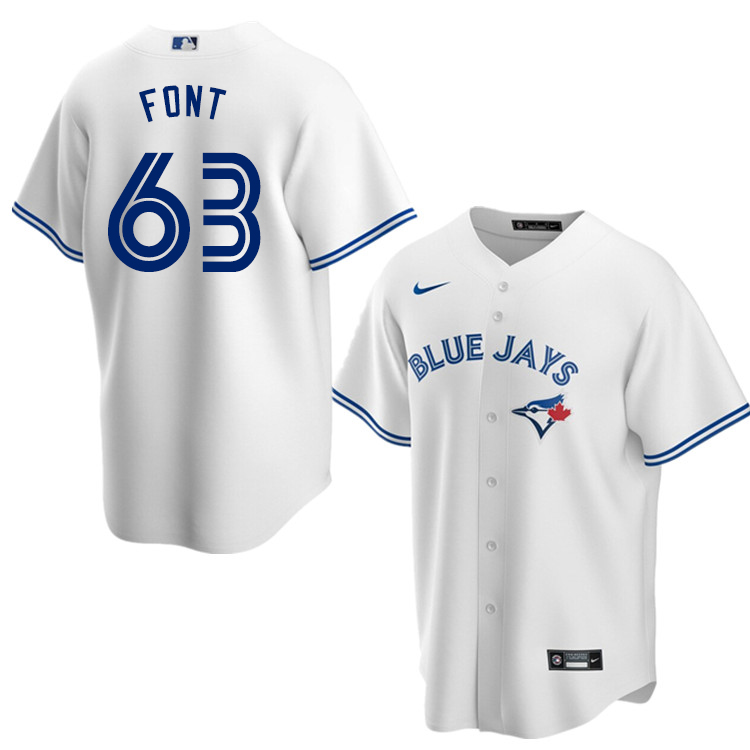 Nike Men #63 Wilmer Font Toronto Blue Jays Baseball Jerseys Sale-White